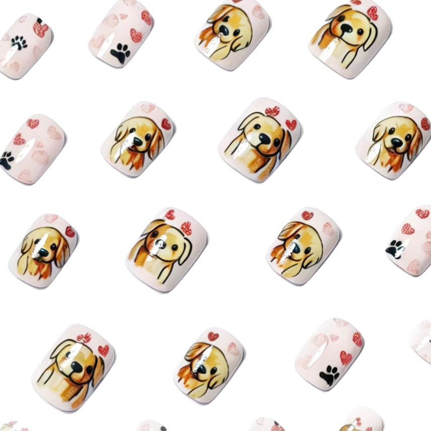 Playful Dog-Themed Nail Art Acalora