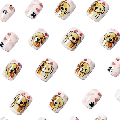 Playful Dog-Themed Nail Art Acalora