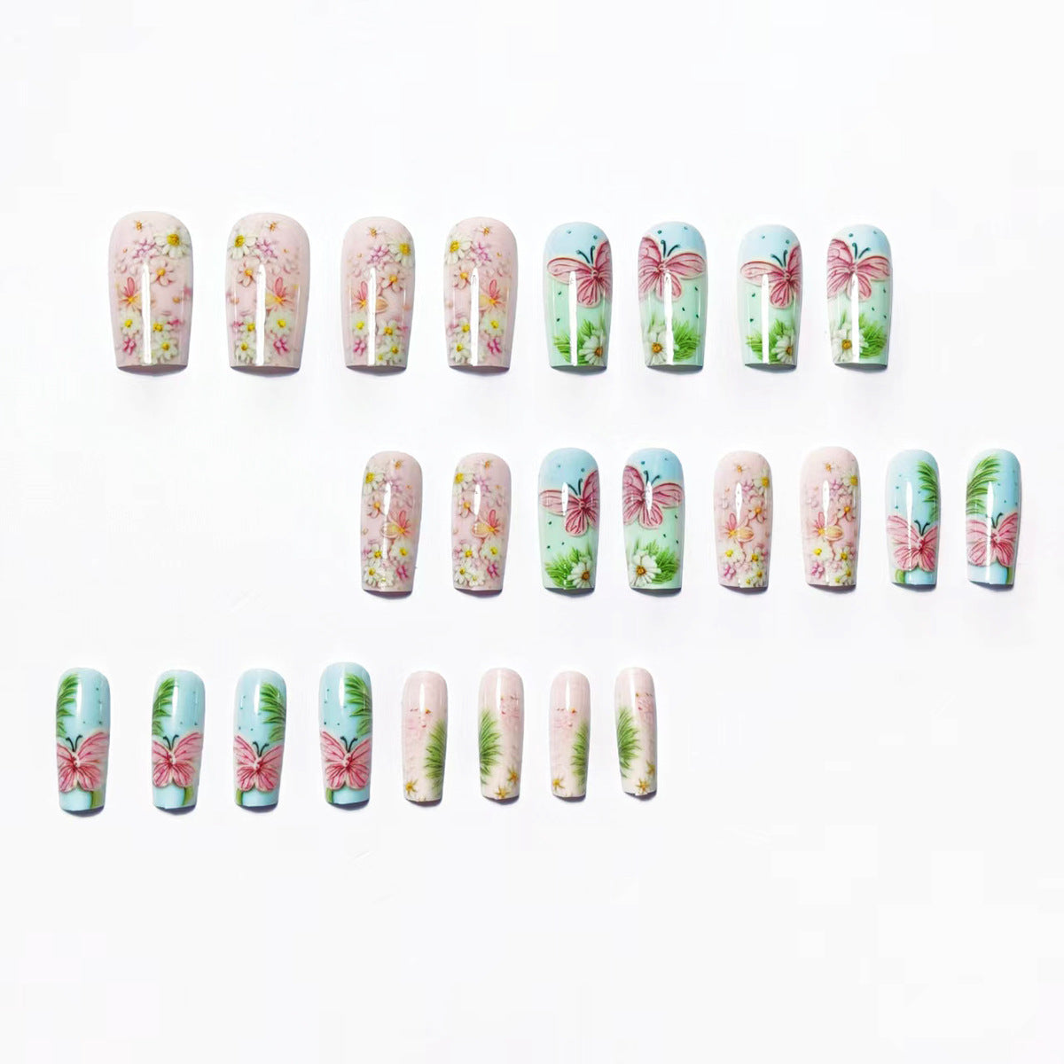 3D Floral Butterfly Nail Art Acalora