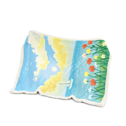 Unisex Artistic Scenic Throw Blanket