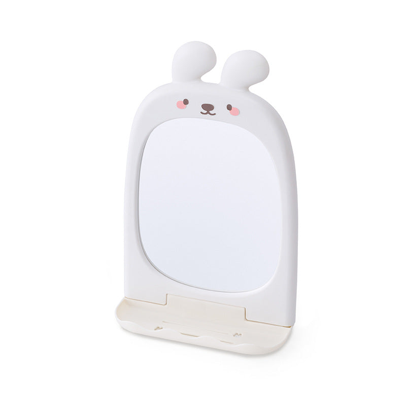 Whimsical Rabbit-Themed Handheld Mirror