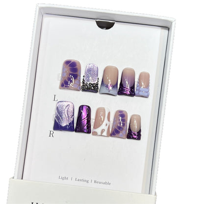Playful Cartoon-Themed Press-On Nail Set Acalora