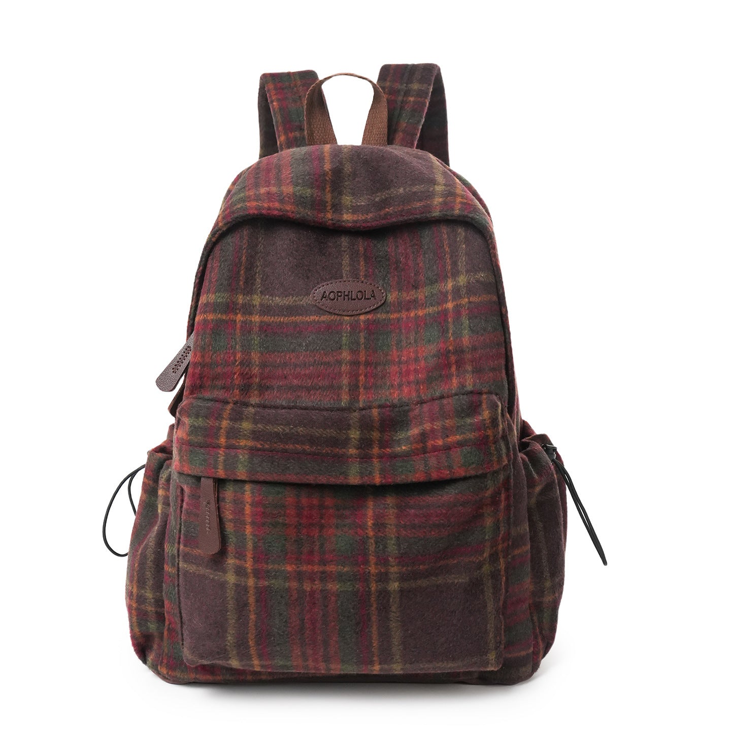 Cozy Plaid Patterned School Backpack Bowlift