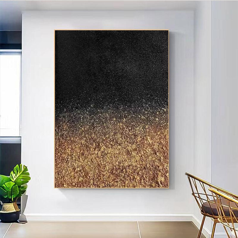 Textured Abstract Gold Leaf Wall Art