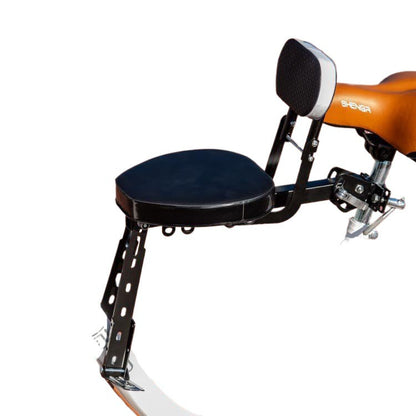 detachable padded bicycle passenger seat with adjustable backrest and reinforced mounting bracket Bowlift