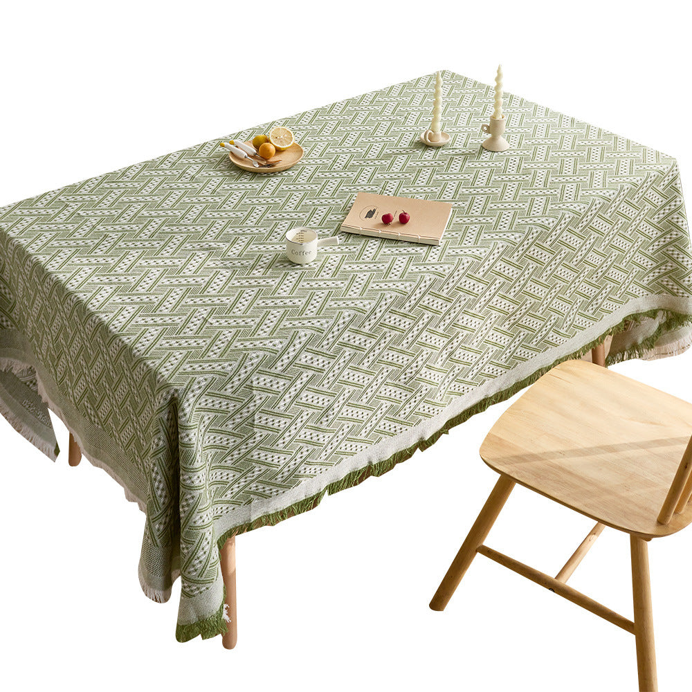 Elegant Woven Tablecloth