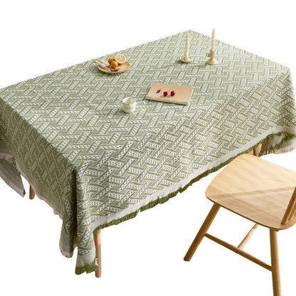 Elegant Woven Tablecloth