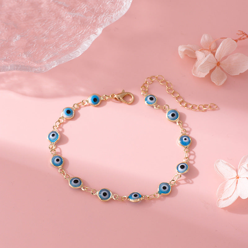 Decorative Evil Eye Charm Bracelet Acalora