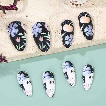 Artificial Nail Set with Creative Halloween Designs Acalora