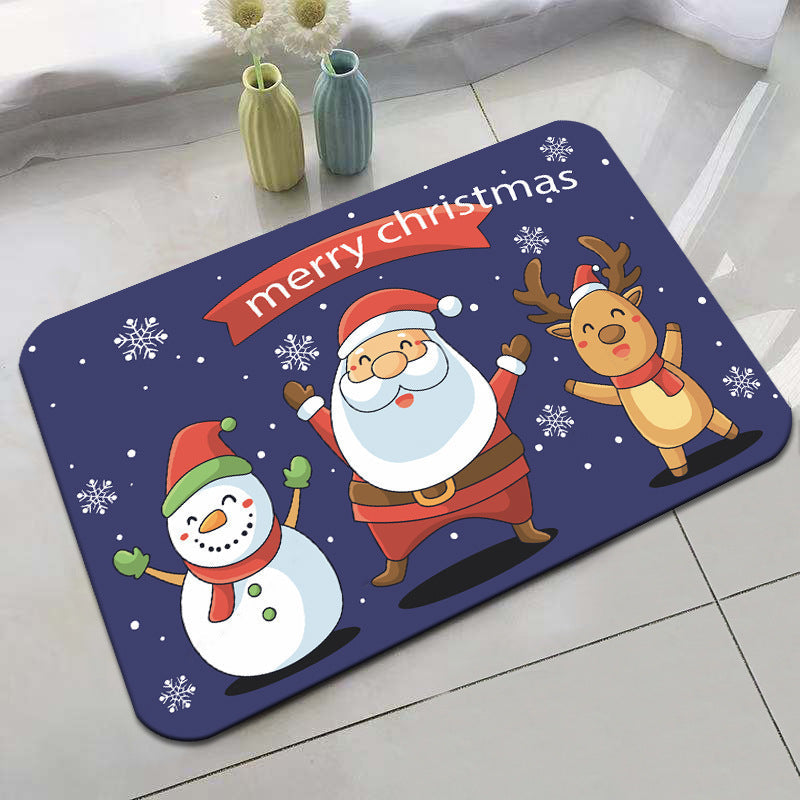 Festive Holiday-Themed Bath Mat