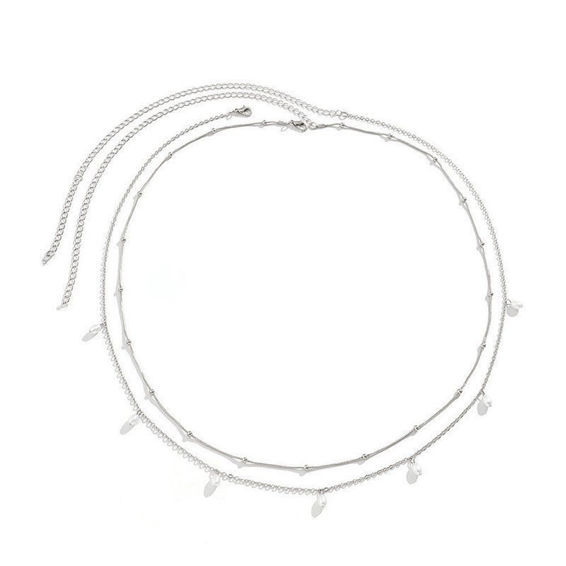 Elegant Layered Chain Necklace Acalora