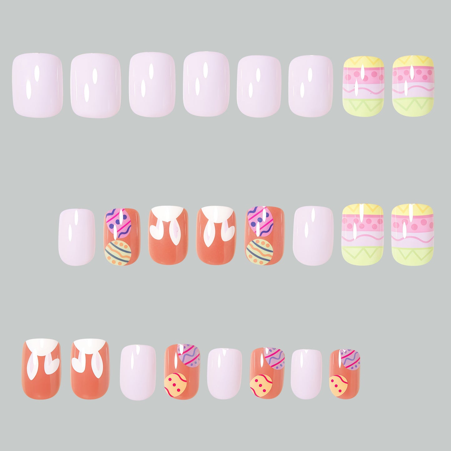 Decorative Easter-Themed Press-On Nail Art Acalora