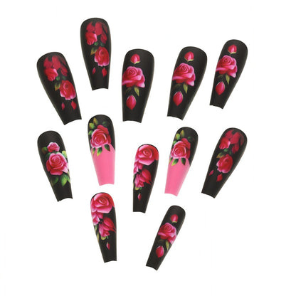 Artistic Rose Nail Tips Acalora