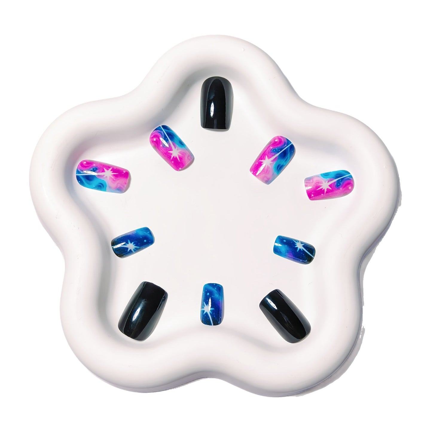 Galactic-Themed Nail Art Acalora