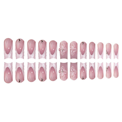 Elegant Floral Press-On Nail Art Acalora