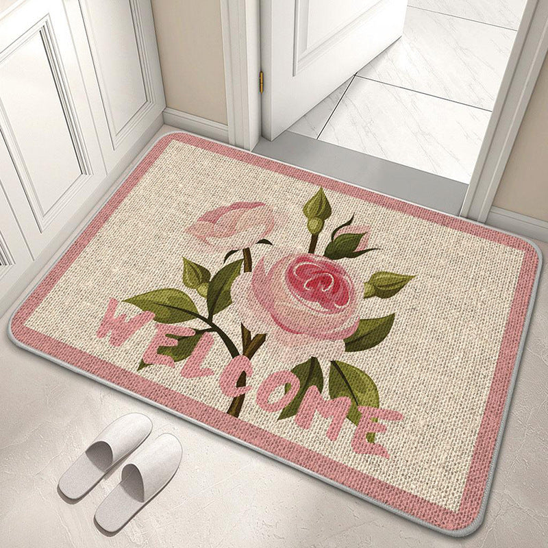 Decorative Floral Welcome Mat