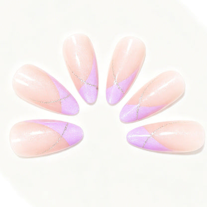 Stiletto Nail Art Tips with Gold Accents Acalora