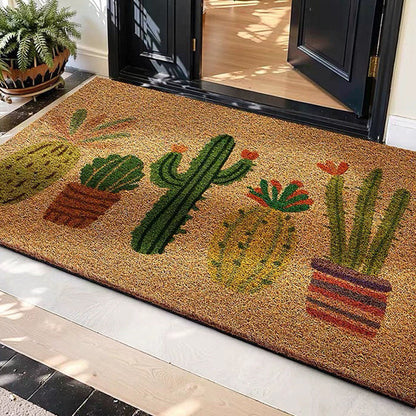 Artistic Cactus Welcome Mat