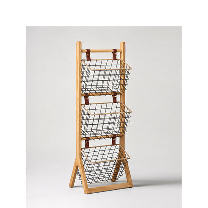Multifunctional Wire Basket Stand Acalora
