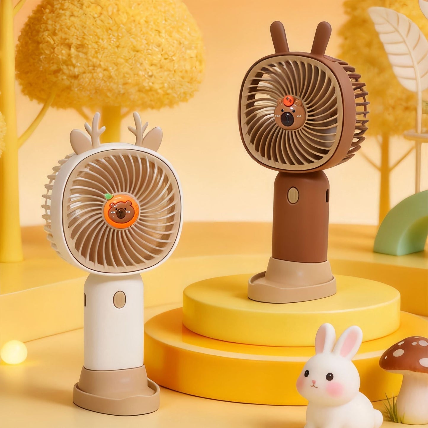 Ladies' Portable Handheld Fan in a cute bear motif Karnz
