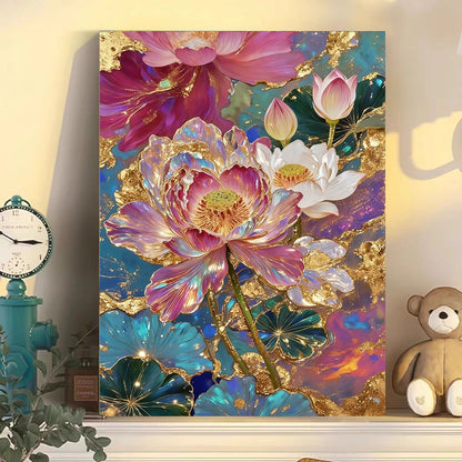 Luxurious Floral Abstract Canvas Wall Art