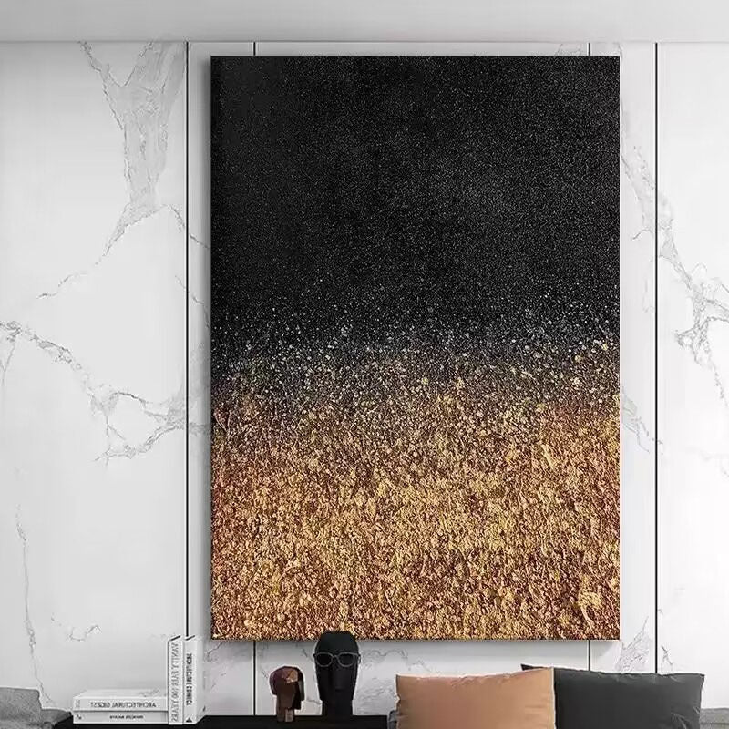 Textured Abstract Gold Leaf Wall Art