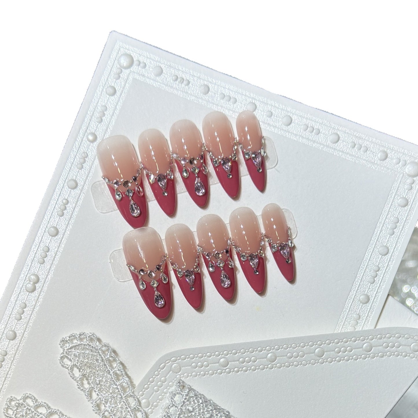 Themed Press-On Nail Art Set with Hello Kitty Designs Acalora
