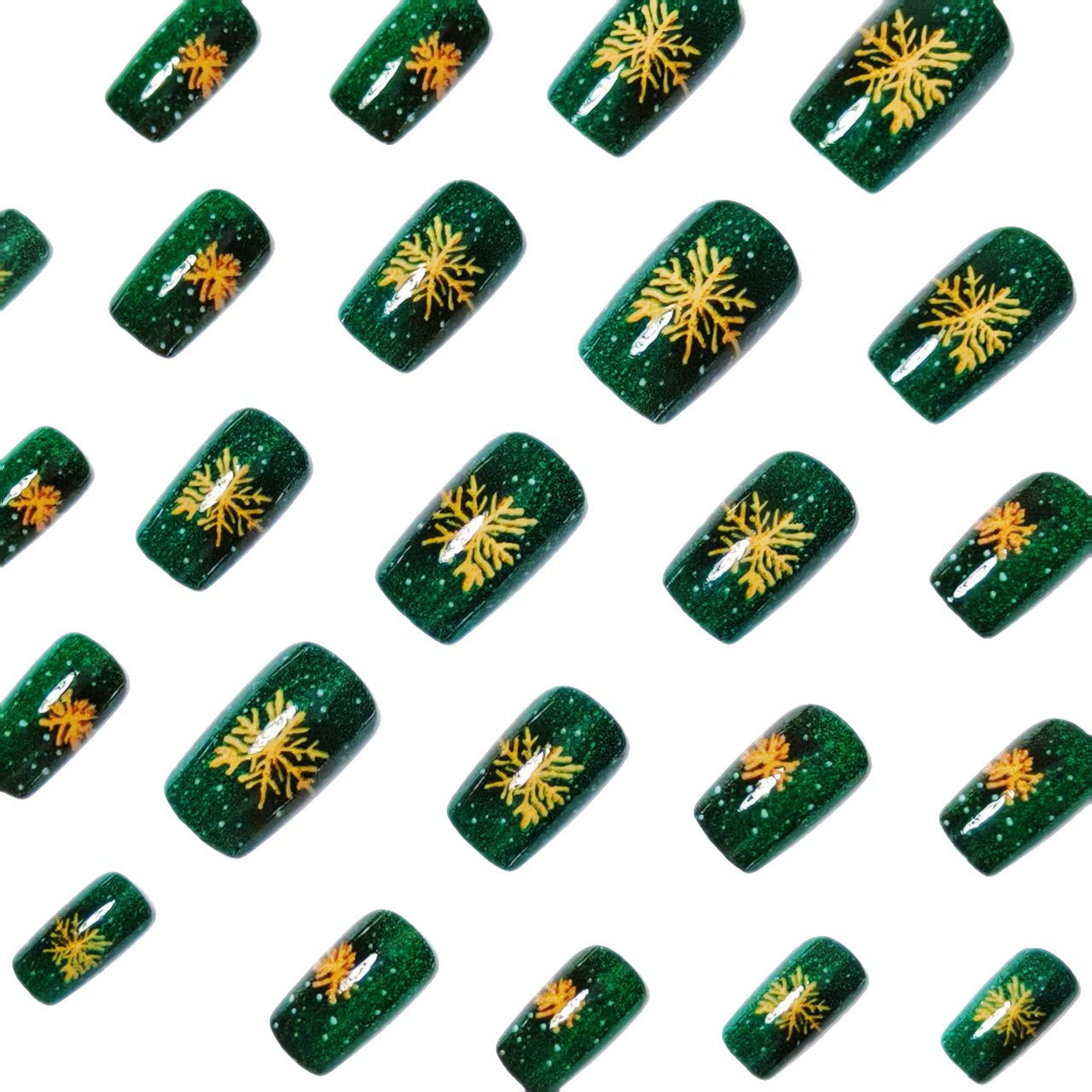 Holiday-Themed Sparkling Nail Art Acalora