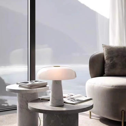 Elegant Marble Mushroom Table Lamp