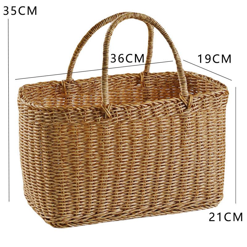 Unisex Hand-woven Shopping Basket with two Handles Brehn