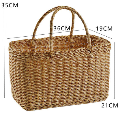 Unisex Hand-woven Shopping Basket with two Handles Brehn