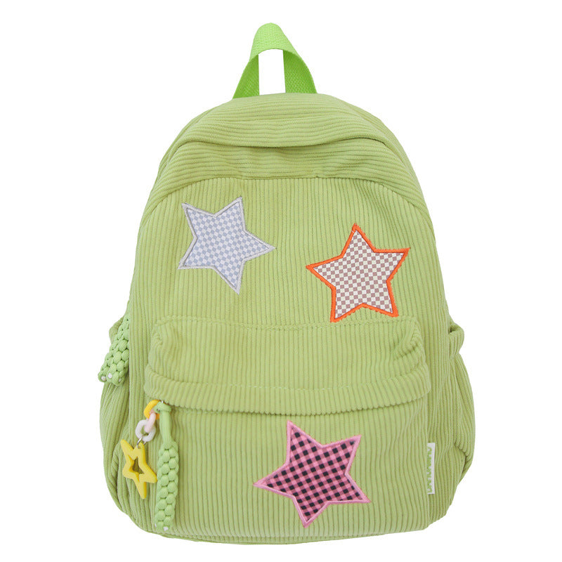 Casual Star-Embellished School Backpack Bowlift