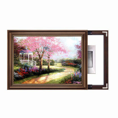 Framed Garden Scene Artwork