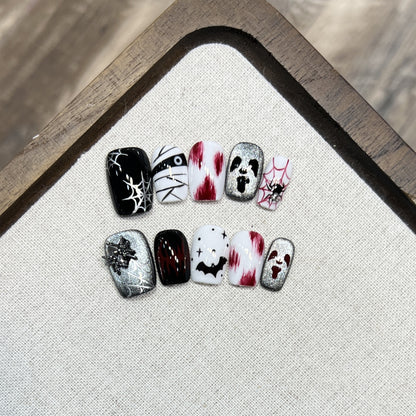 Artistic Halloween Press-On Nail Art Set Acalora