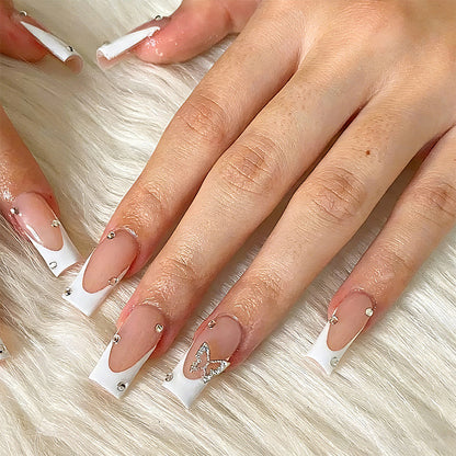 Acrylic nail set with glamorous 3D applications Acalora