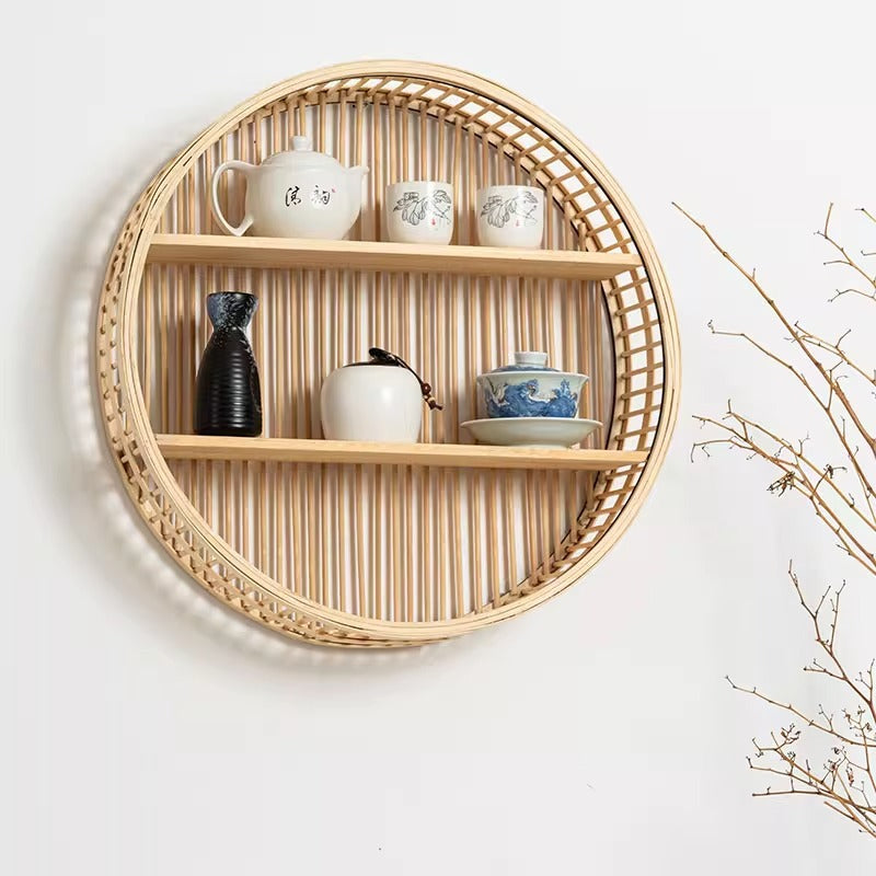 Handwoven storage basket for bathroom utensils Acalora