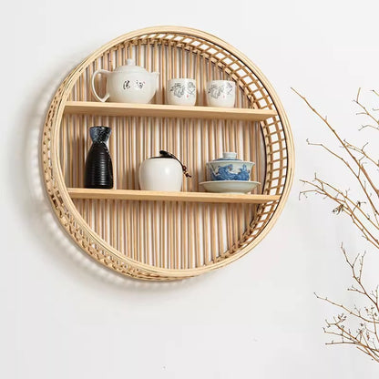 Handwoven storage basket for bathroom utensils Acalora