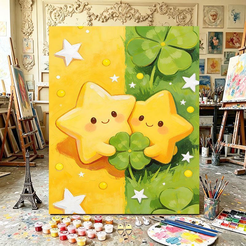 Playful Dual Element Canvas Art