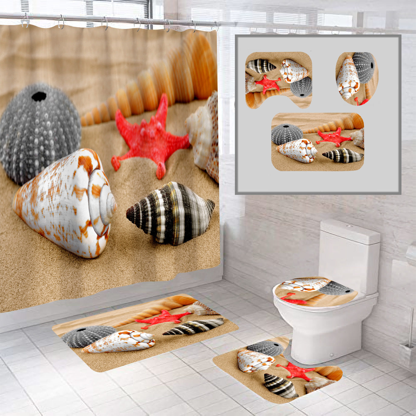 Dolphin-Themed Bathroom Decor Set
