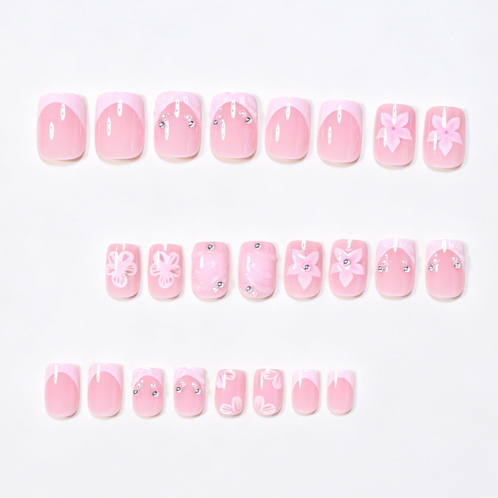 Decorative Floral Acrylic Nail Art Set Acalora