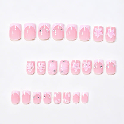 Decorative Floral Acrylic Nail Art Set Acalora