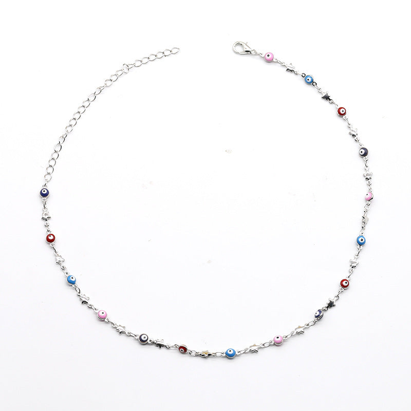 Colorful Bead Chain Necklace Acalora