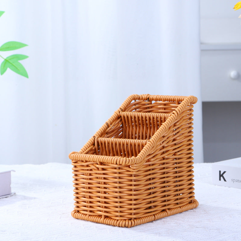 Multi-Compartment Woven Organizer Basket Acalora