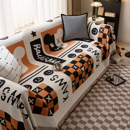 Playful Graphic Art Sofa Throw Blanket