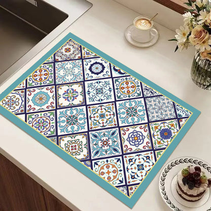 Playful Textured Kitchen Mat Acalora