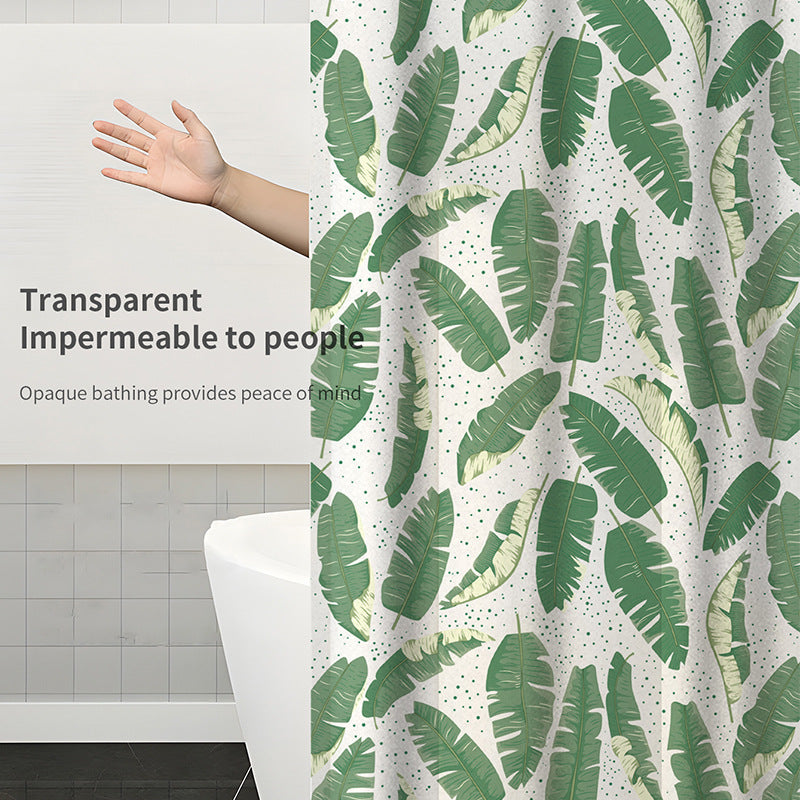 Leaf Print Shower Curtain