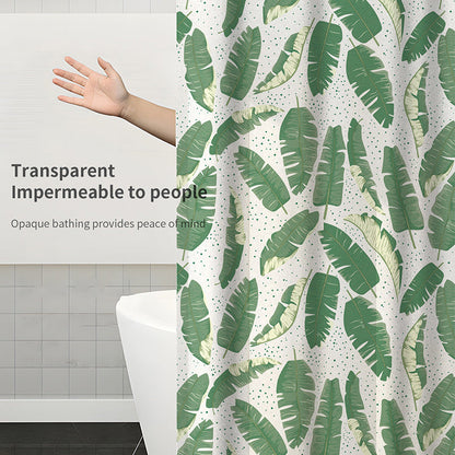 Leaf Print Shower Curtain
