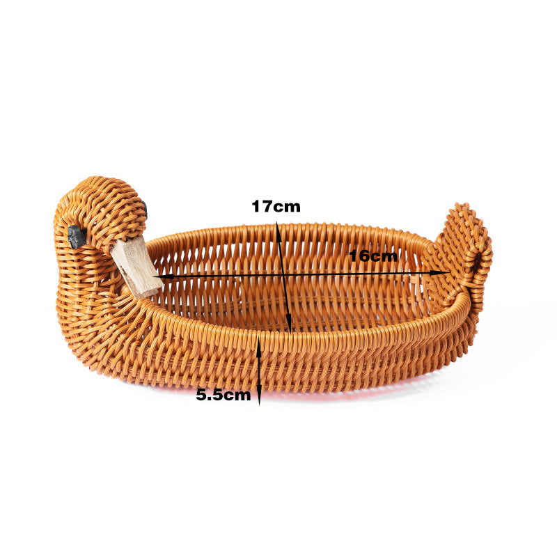 Decorative Wicker Duck Acalora