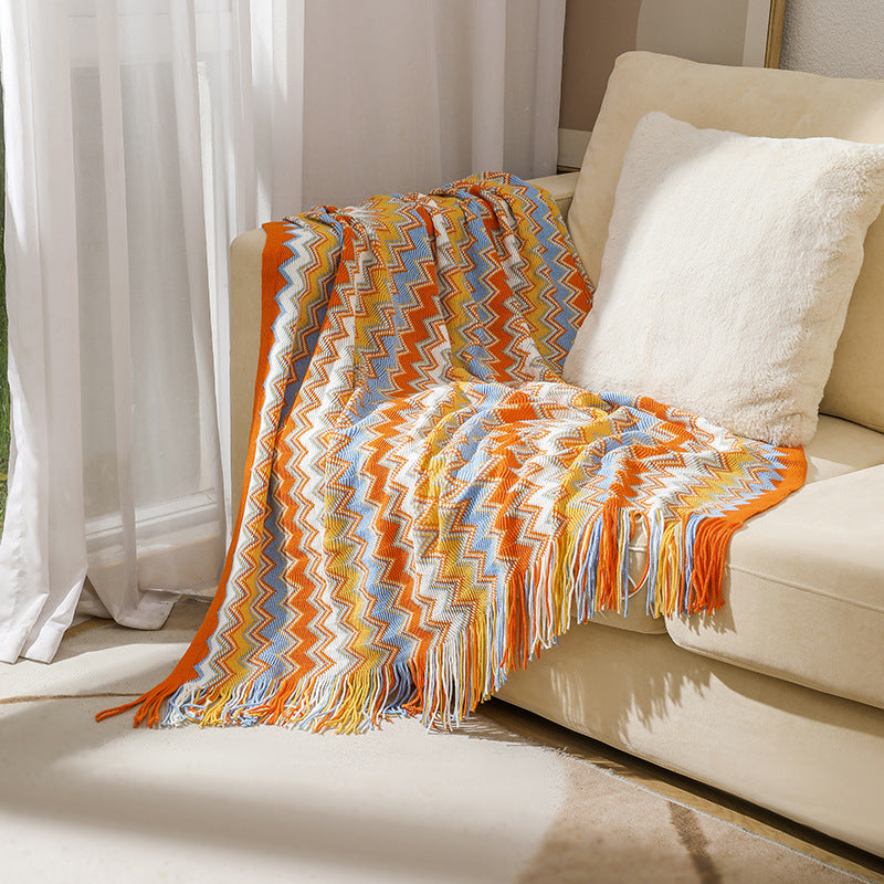 Zigzag Weave Throw Blanket