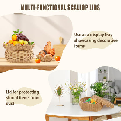 Ornate decoration basket made from natural materials Acalora